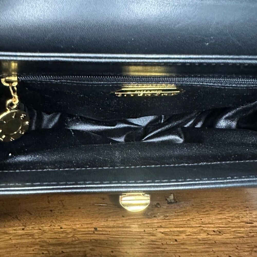 Vintage Givenchy Black Leather Top Handle 2 Way Bag - Picture 9 of 16